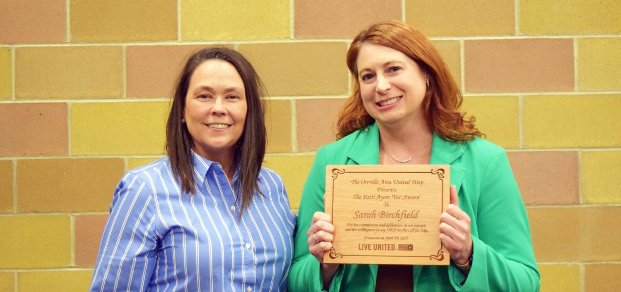 Sarah Birchfield was named the 2023 Patti Ayers "Yes" Award Recipient