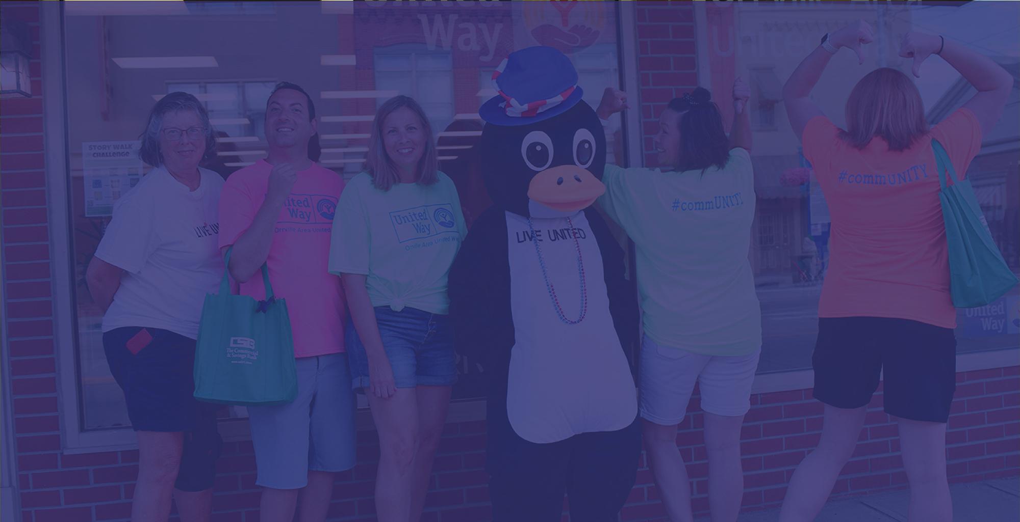 Percy and Friends pose outside of the OUAW office before the Popsicle Palooza event.