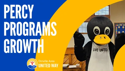 Title of news story - Percy Programs Growth with picture of Percy the Penguin mascot